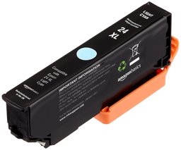 AmazonBasics Cartucho de tinta remanufacturado de repuesto para Epson 24XL, cian claro