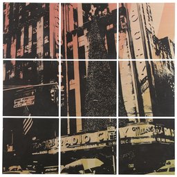 Radio City Color Tinted sobre 9 Madera Squares