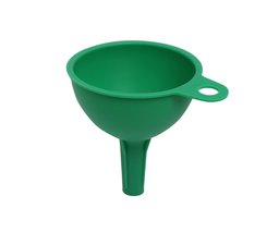 Marca Amazon - Embudo de goma de silicona Solimo para cocina, verde