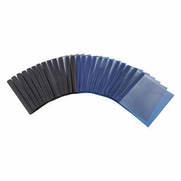 AmazonBasics - Funda para informe de poliéster con punta de metal, color negro y azul marino, Marino